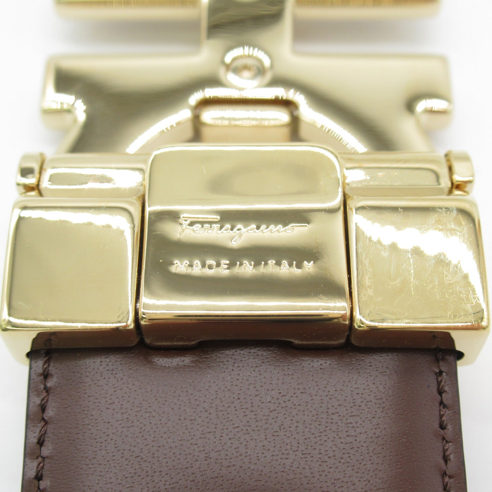 Salvatore Ferragamo Leather Belt Black/Brown