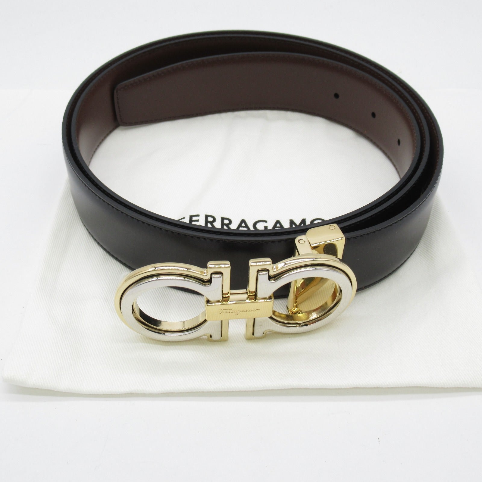 Salvatore Ferragamo Leather Belt Black/Brown