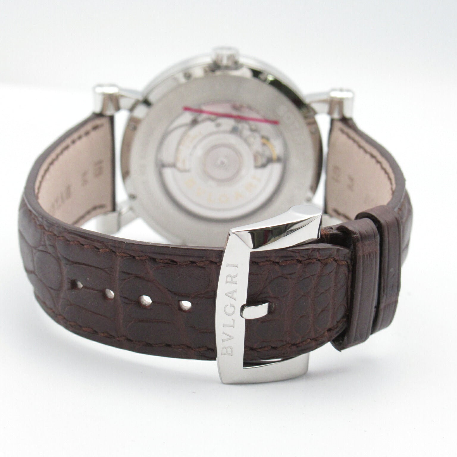 Bvlgari Sotirio Retrograde Watch Stainless Steel Leather