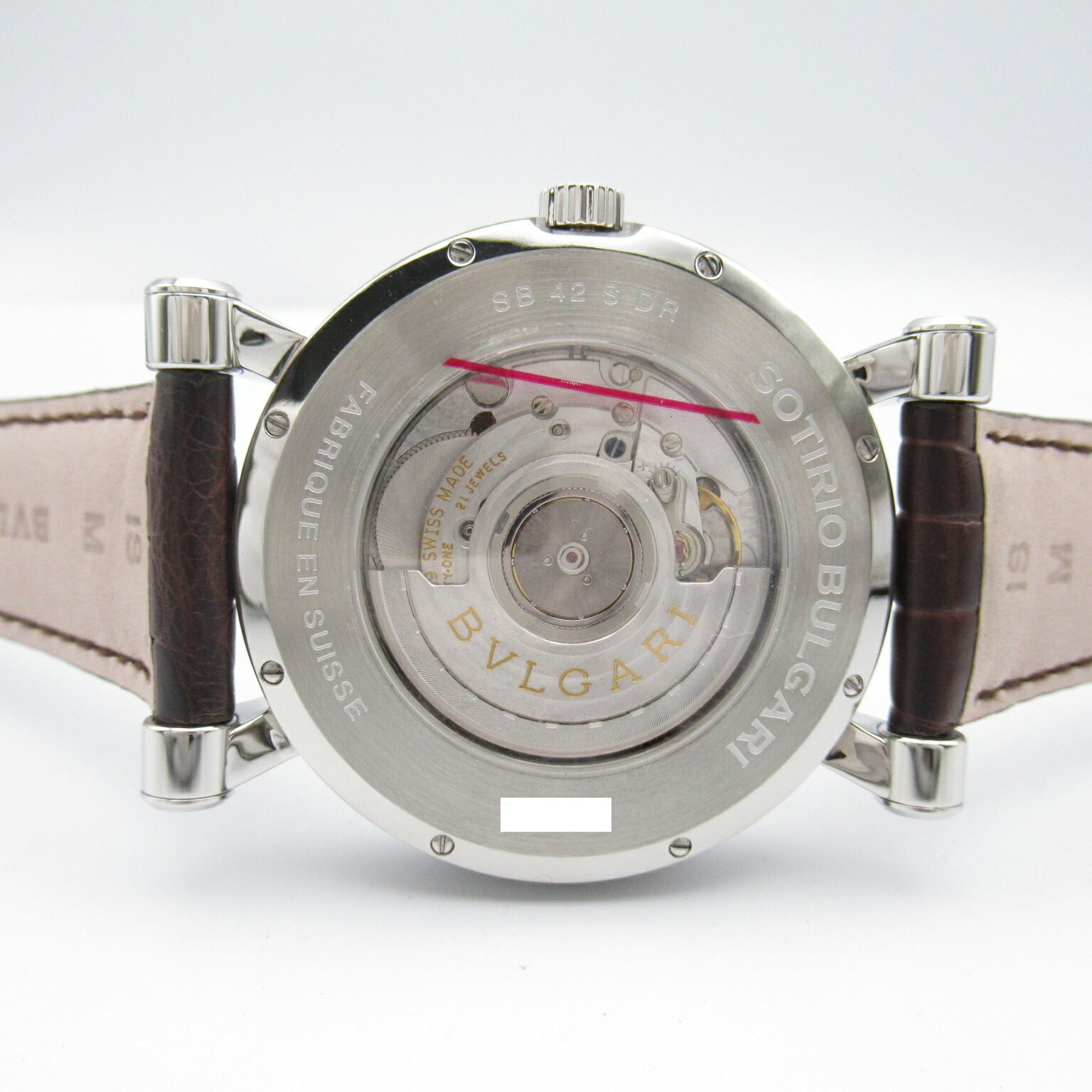 Bvlgari Sotirio Retrograde Watch Stainless Steel Leather