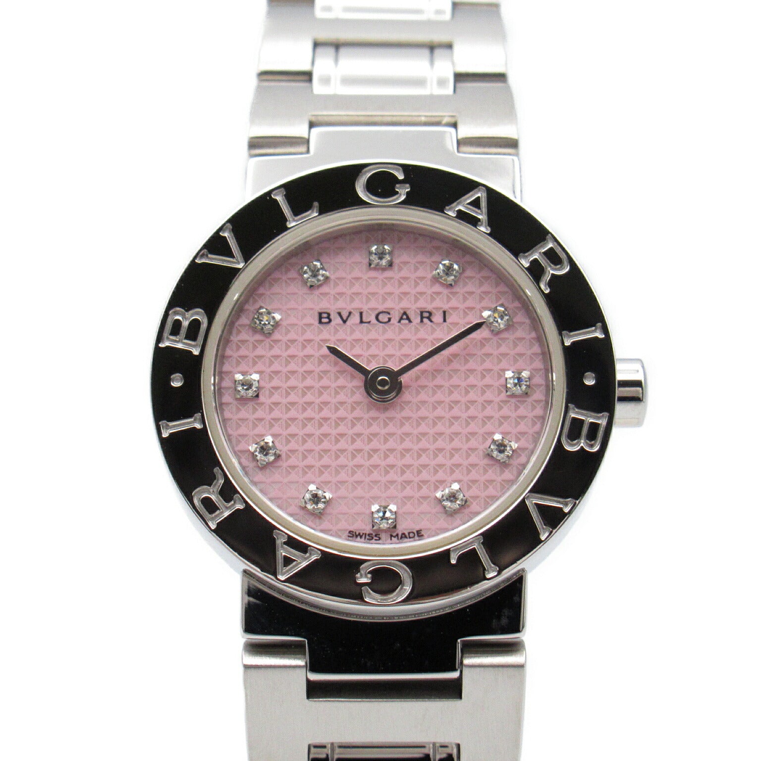 Bvlgari Stainless Steel Diamond Quartz Watch BB23SS