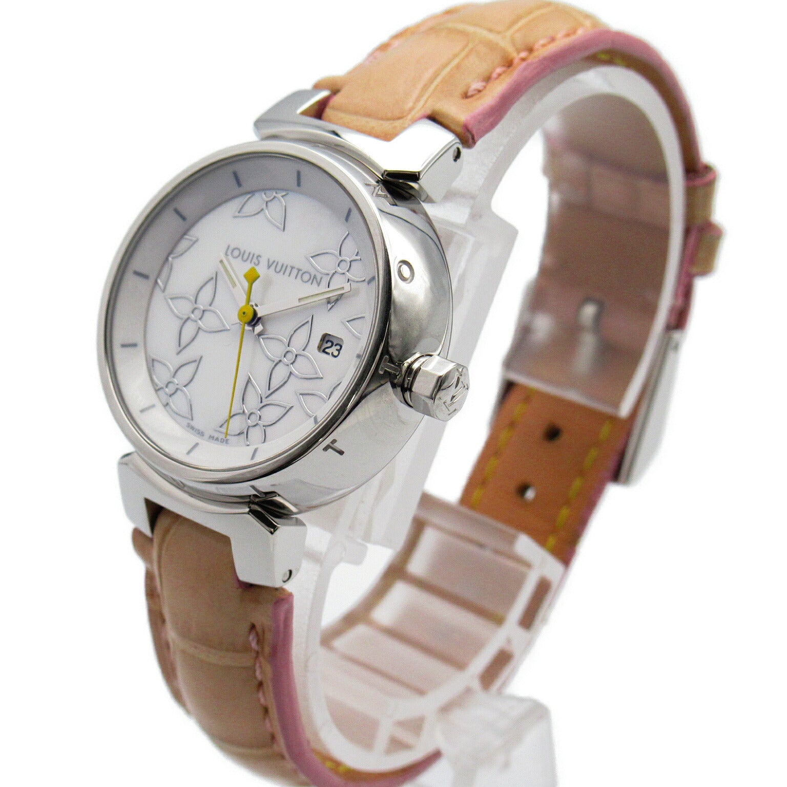 Louis Vuitton Tambour Watch Stainless Steel Leather