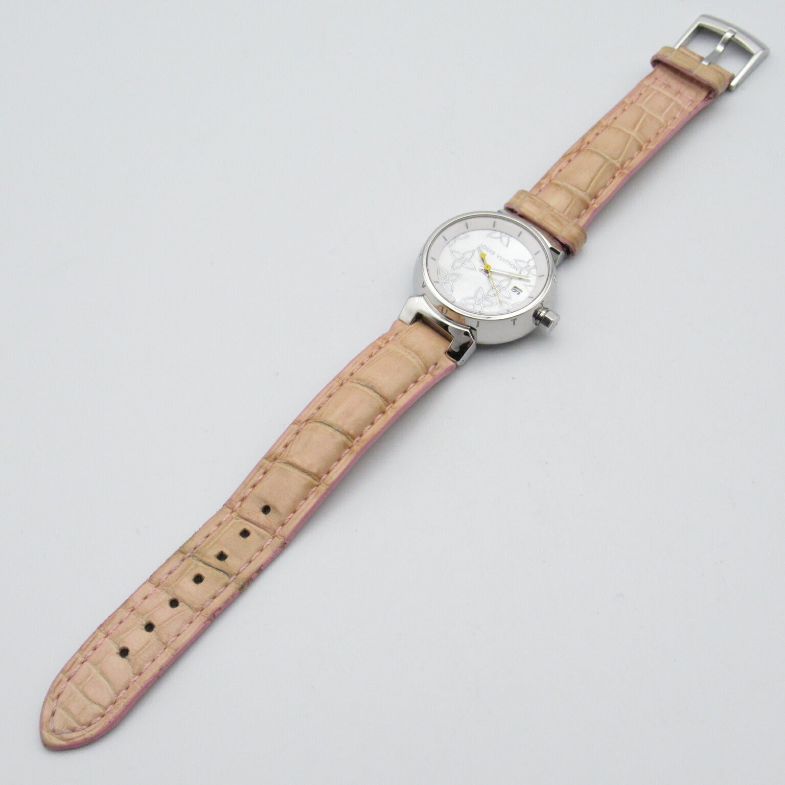 Louis Vuitton Tambour Watch Stainless Steel Leather