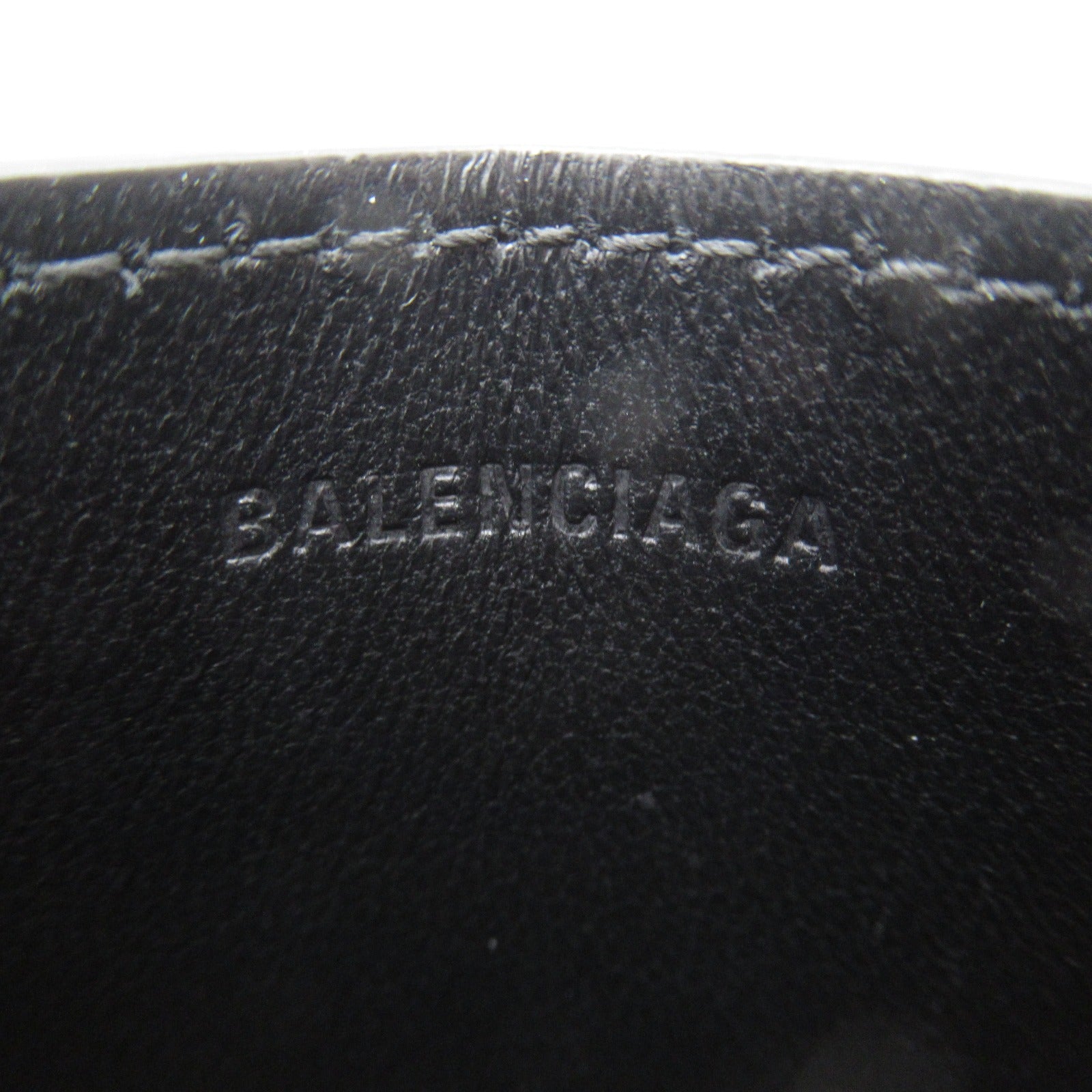 Balenciaga Leather Card Case Black