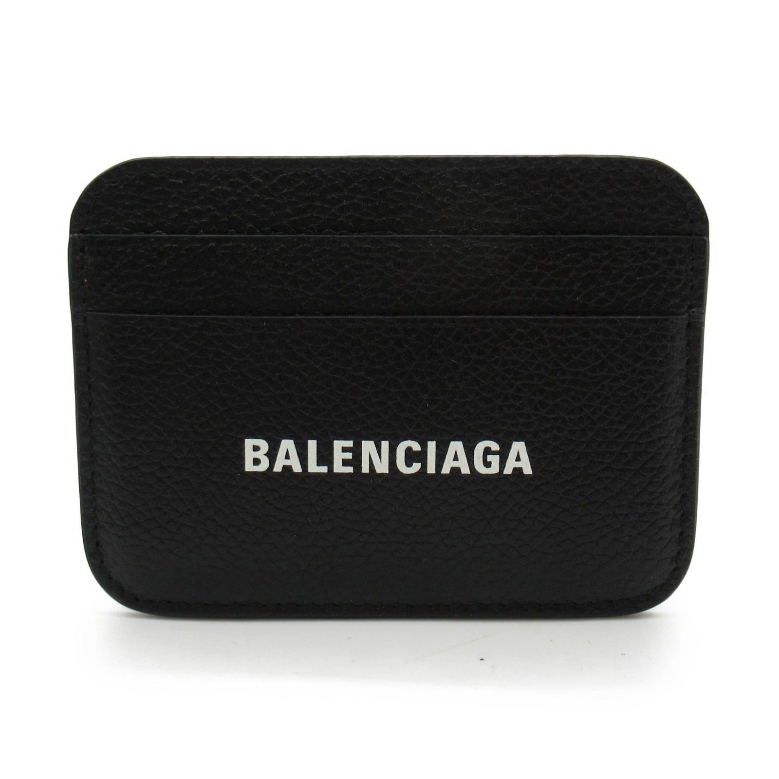 Balenciaga Leather Card Case Black