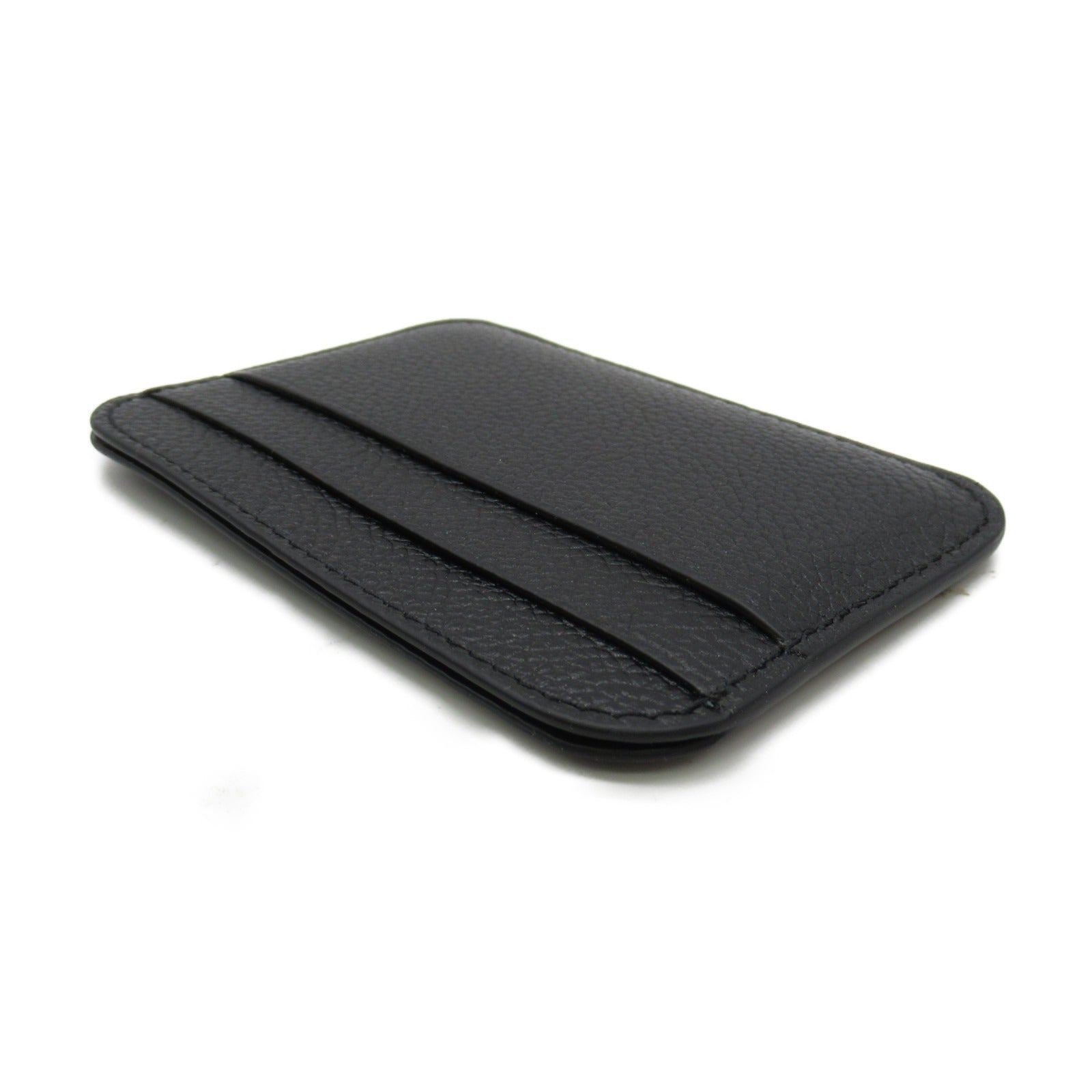 Balenciaga Leather Card Case Black