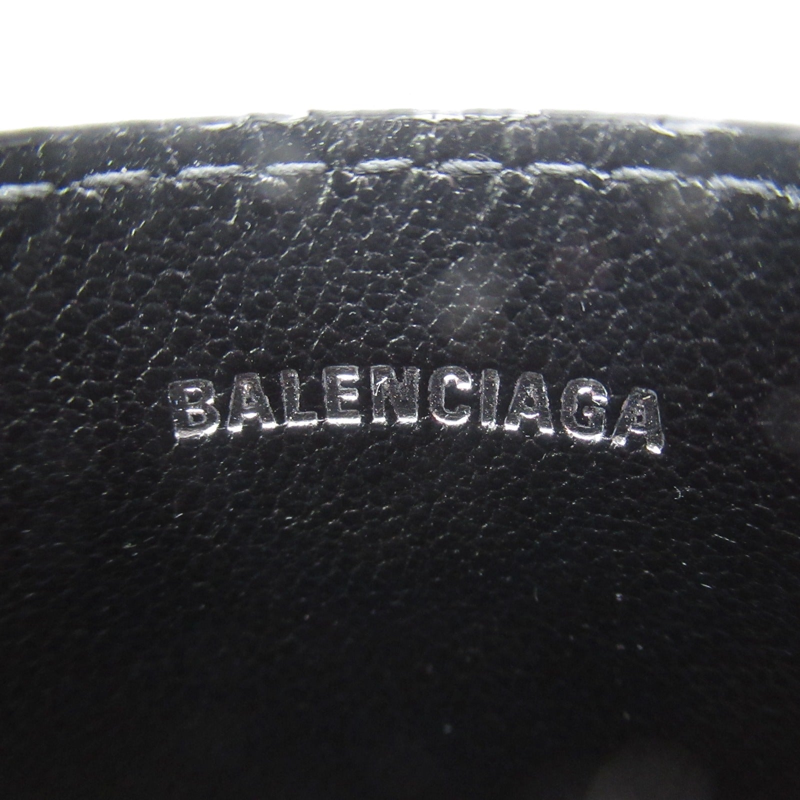 Balenciaga Leather Card Case Black