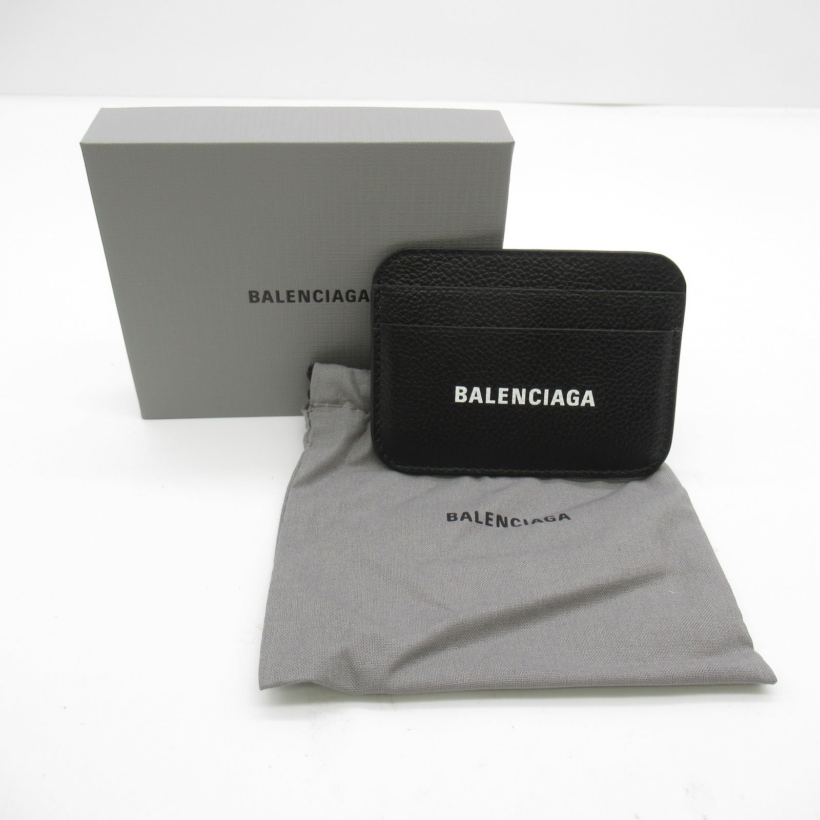 Balenciaga Leather Card Case Black