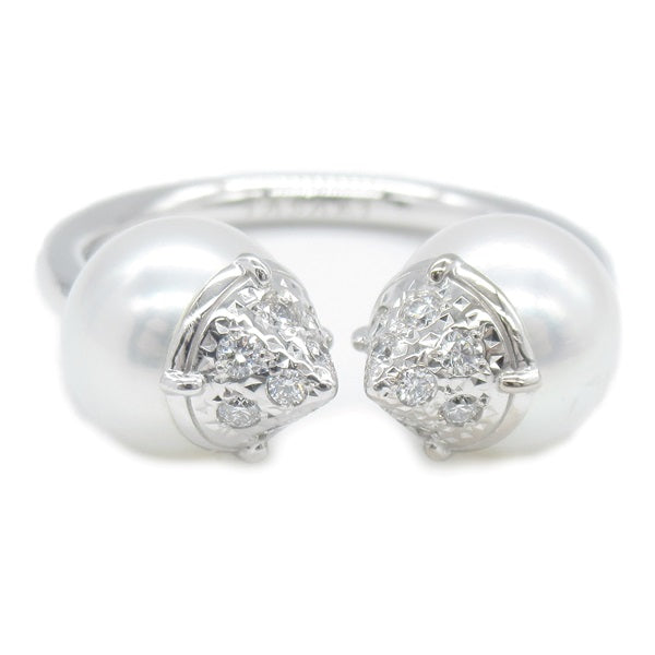 TASAKI Women's Diamond and Pearl Ring in K18 White Gold