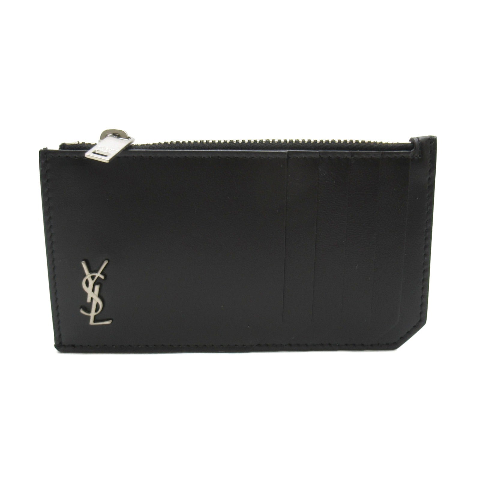 Saint Laurent Leather Card Case Black