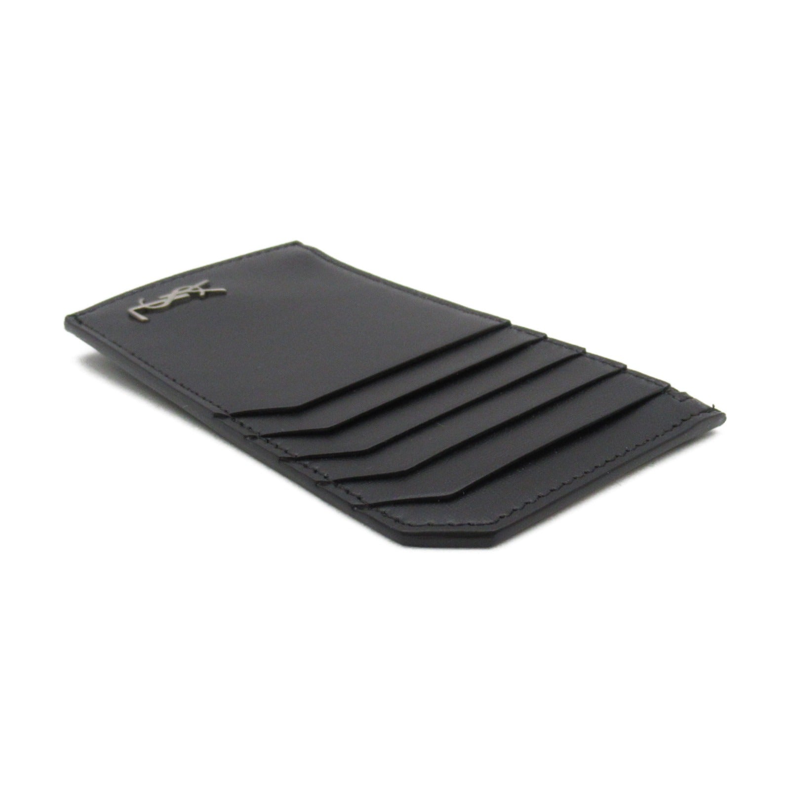 Saint Laurent Leather Card Case Black