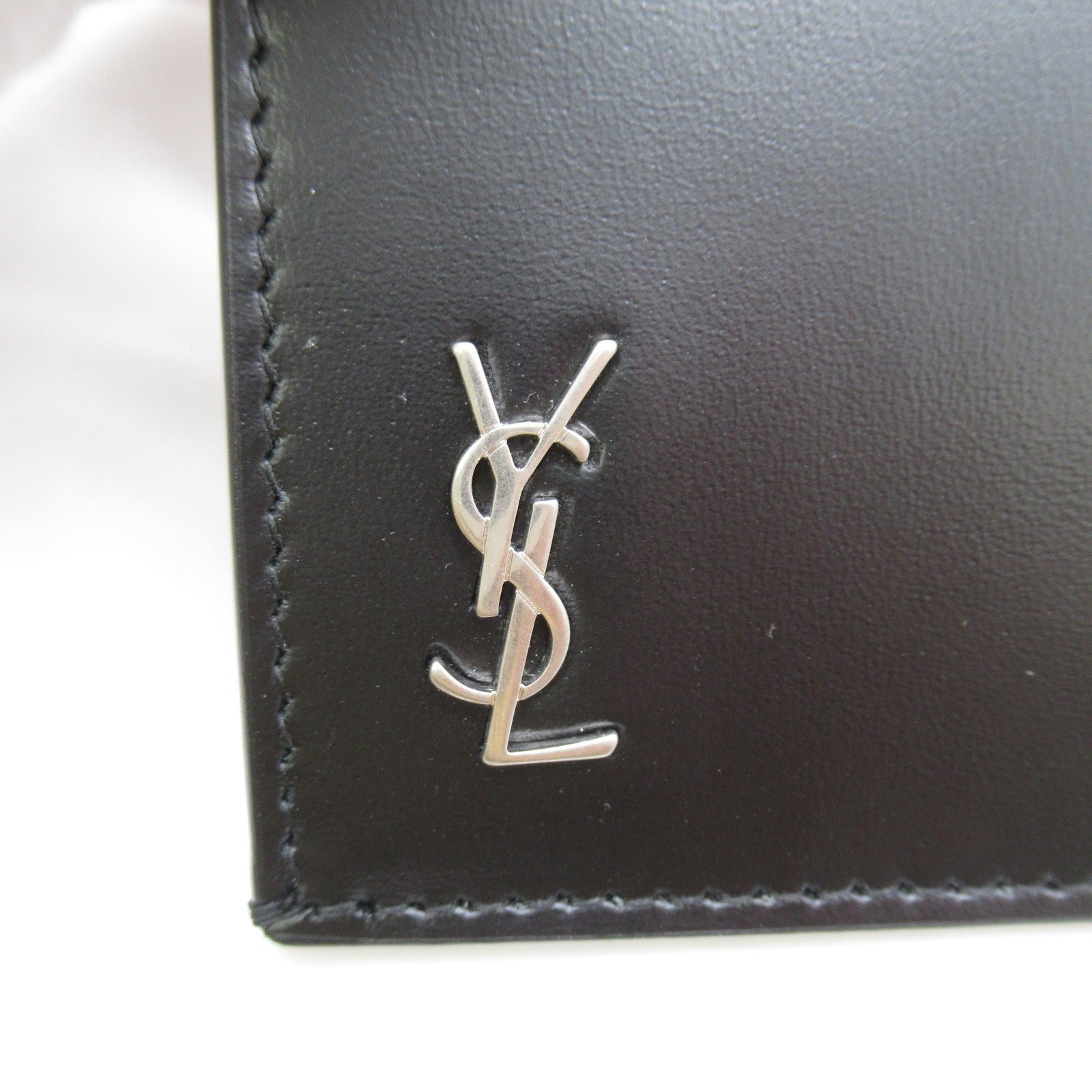 Saint Laurent Leather Card Case Black