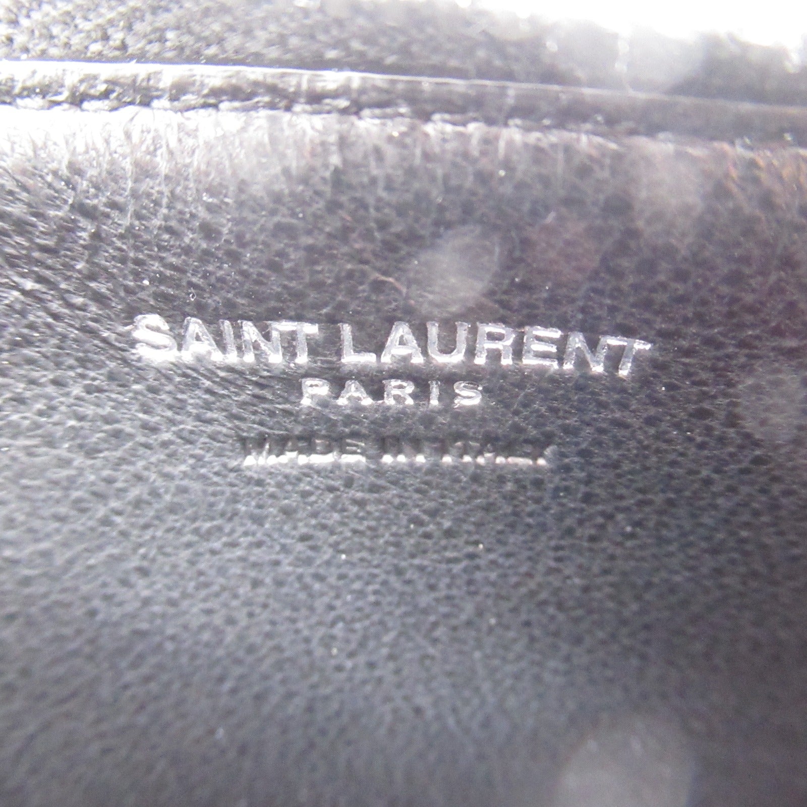 Saint Laurent Leather Card Case Black