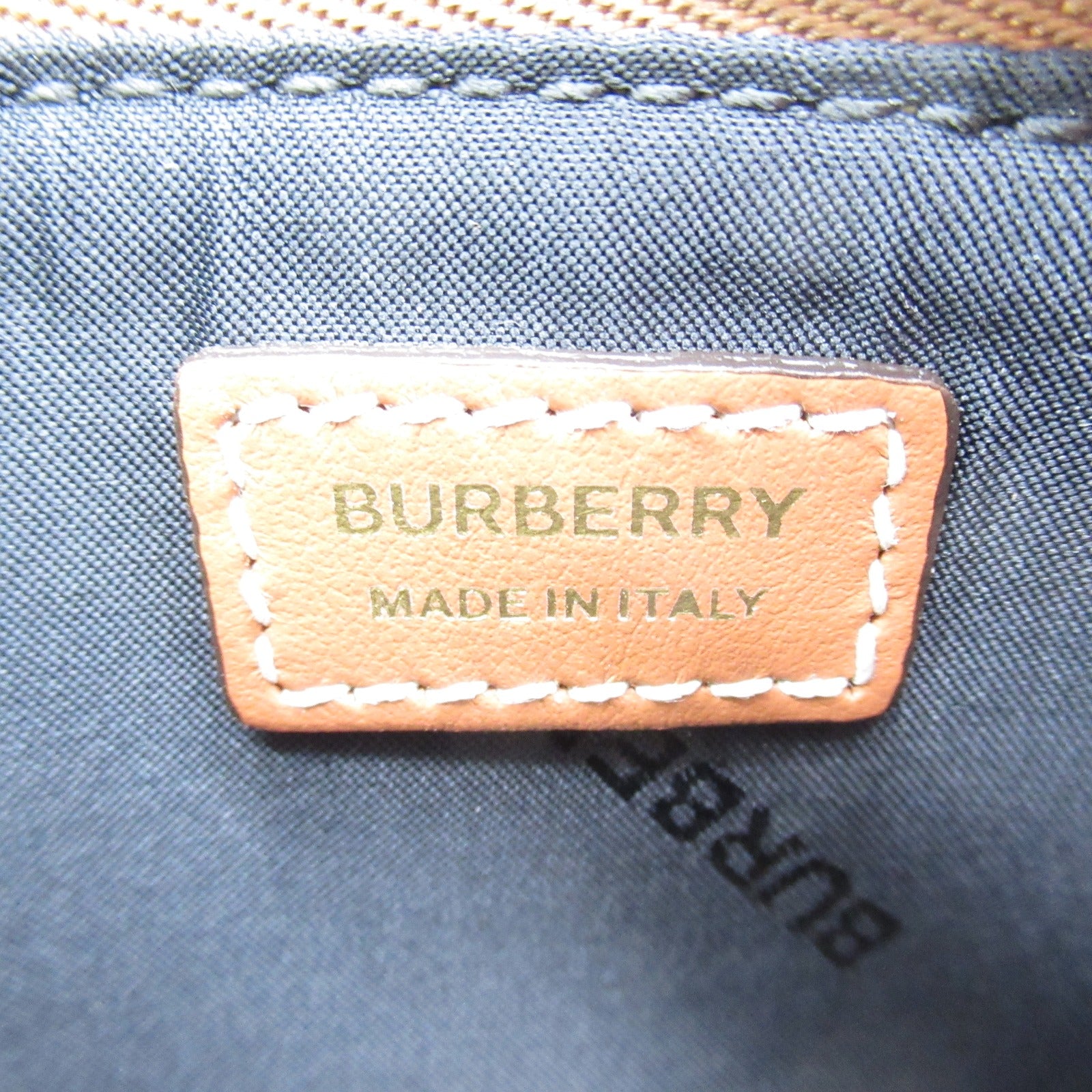 Burberry Coin Case Polyester Polyurethane Beige