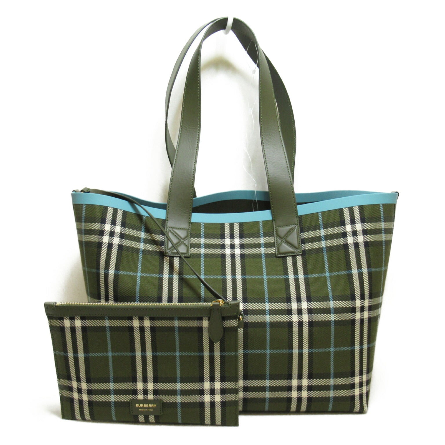 Burberry Cotton Tote Bag Green 8078378