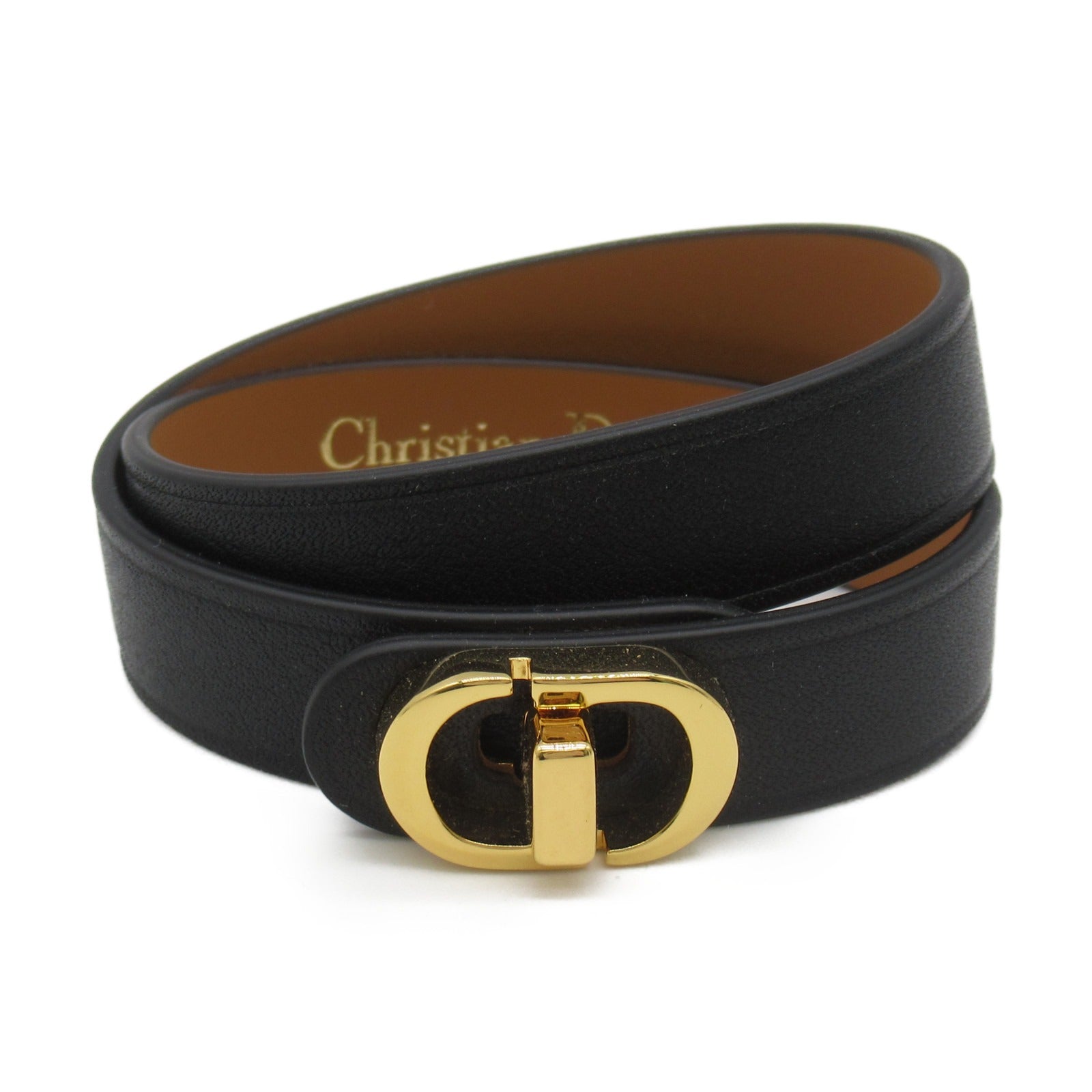 Dior Montaigne Leather Double Bracelet