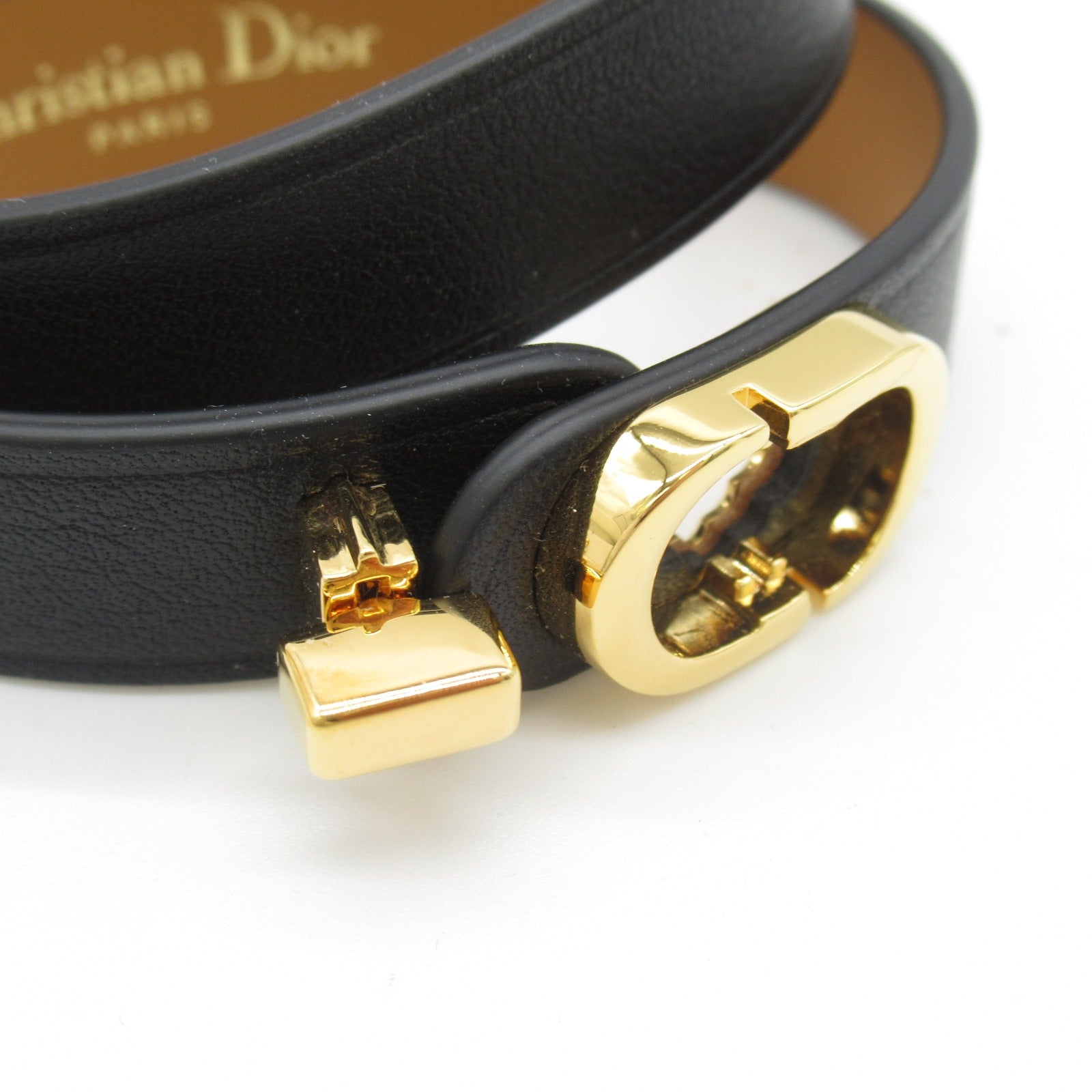 Dior Montaigne Leather Double Bracelet