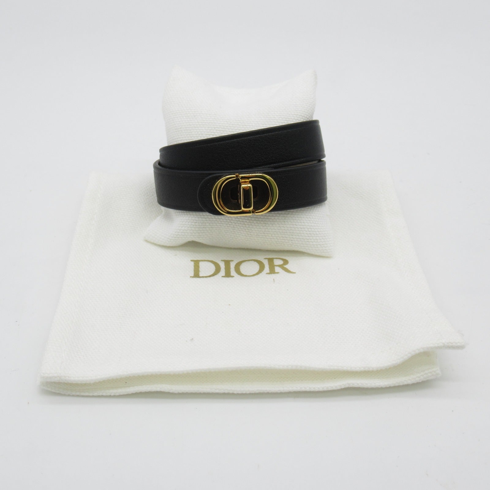 Dior Montaigne Leather Double Bracelet