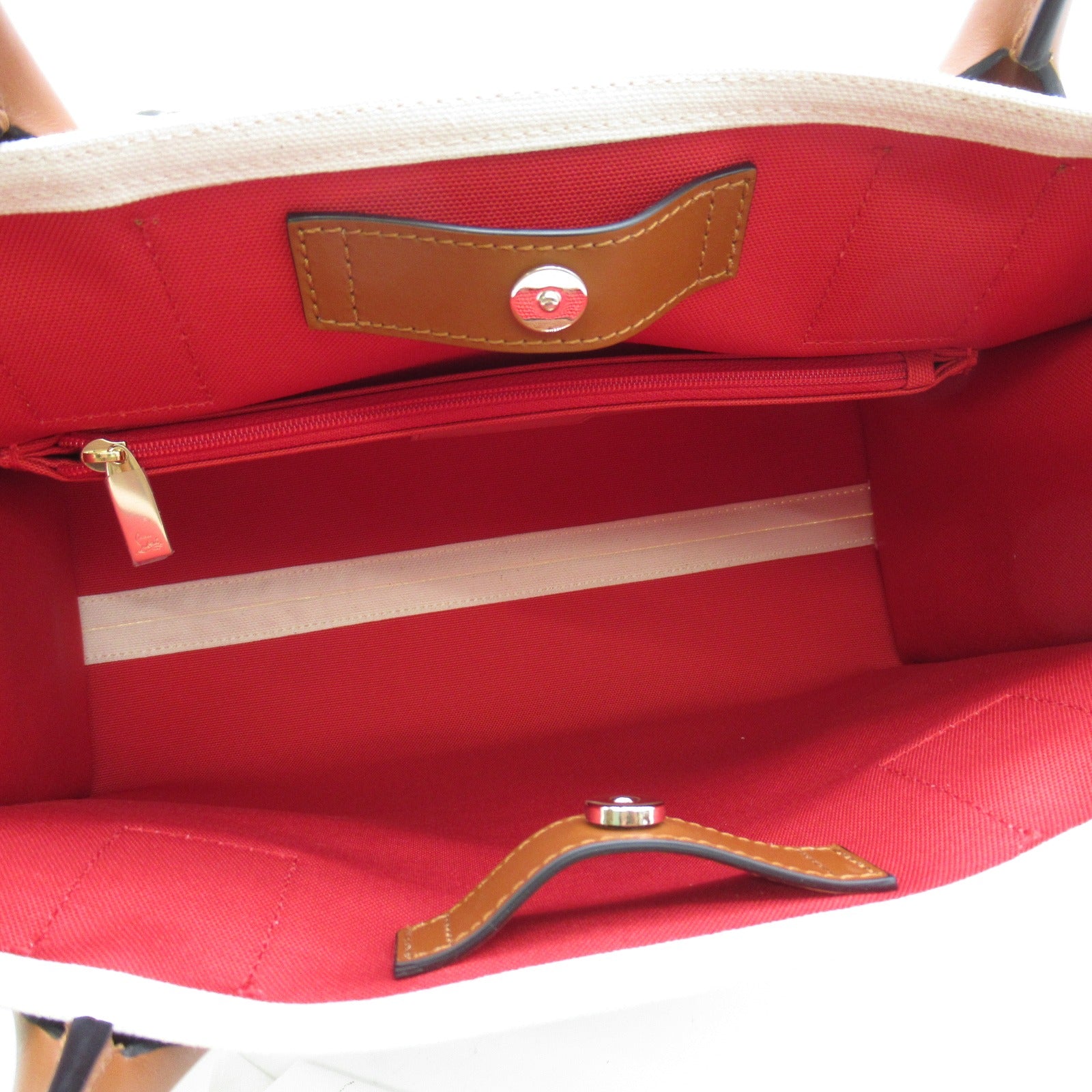 Christian Louboutin Canvas Leather Tote Bag