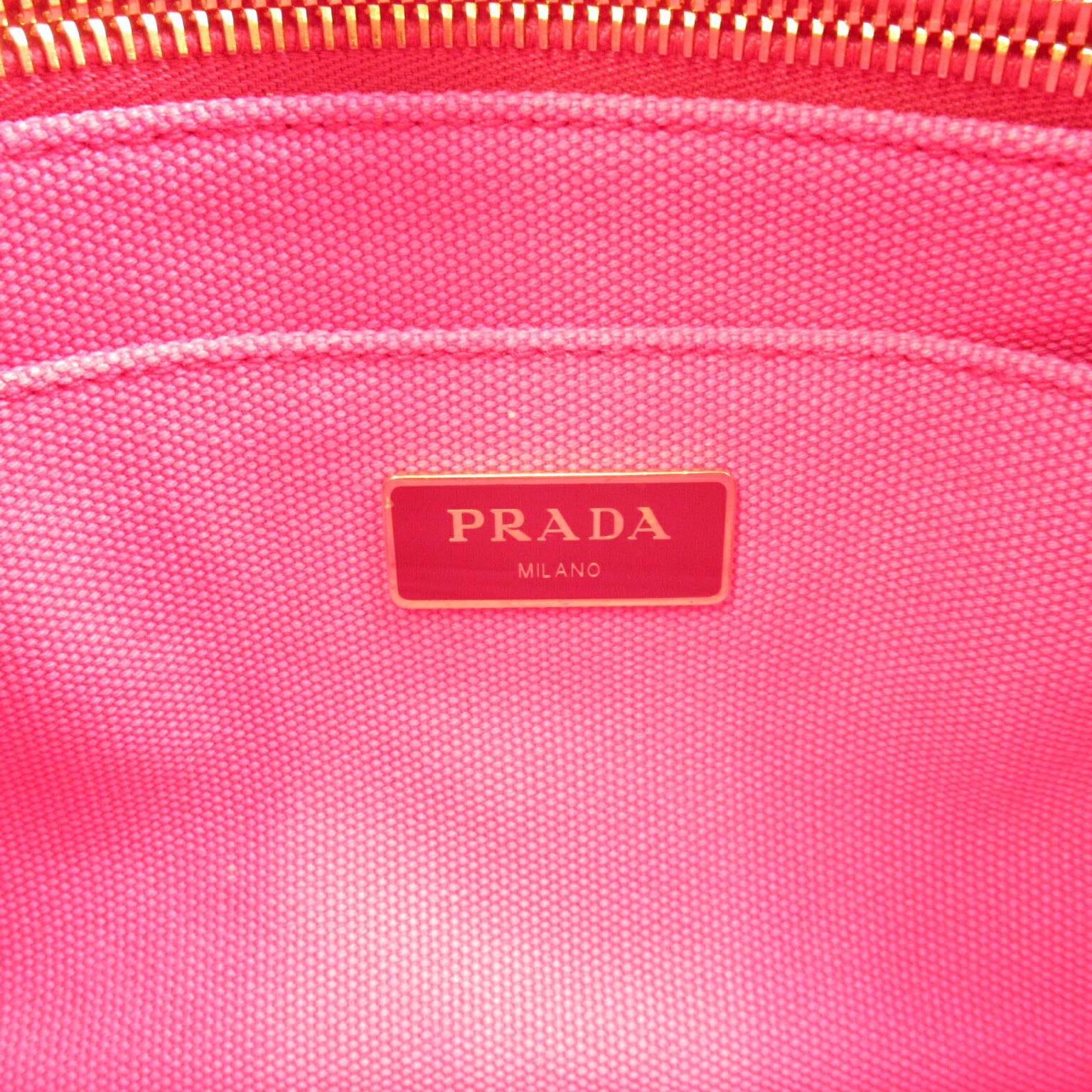 Prada Canvas Canapa Tote Bag Pink