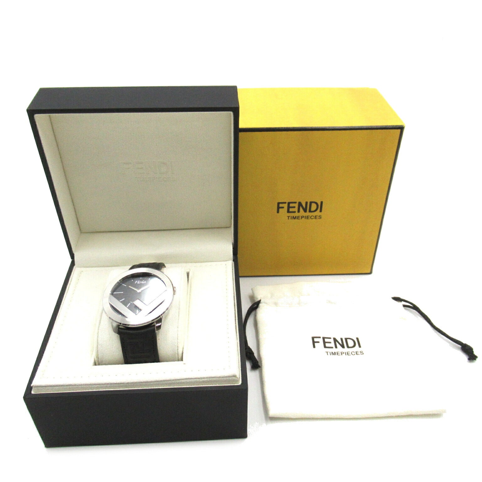 Fendi Stainless Steel Leather Quartz Watch FOW972A17OF0ABB