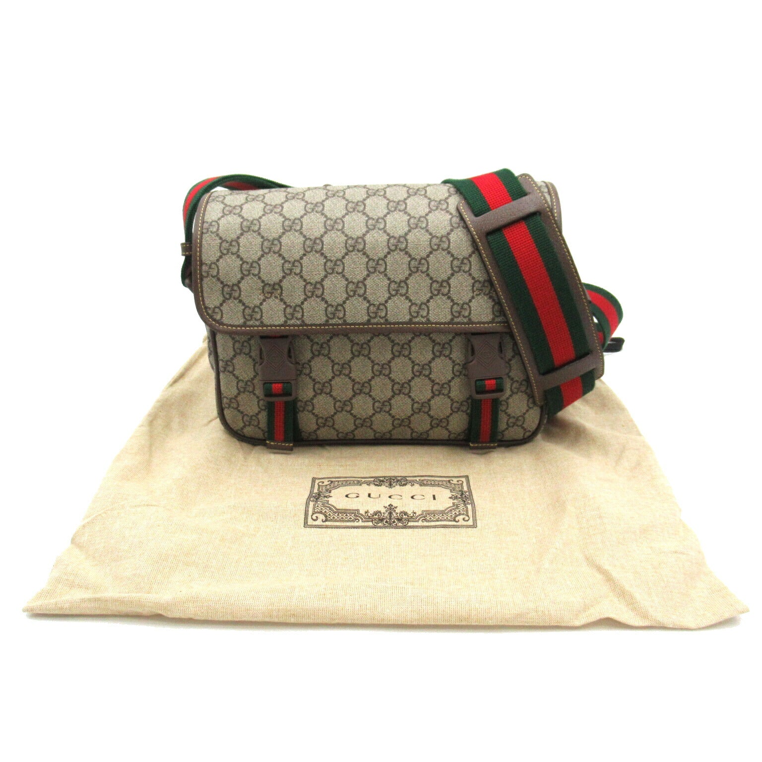 Gucci GG Supreme Shoulder Bag Brown