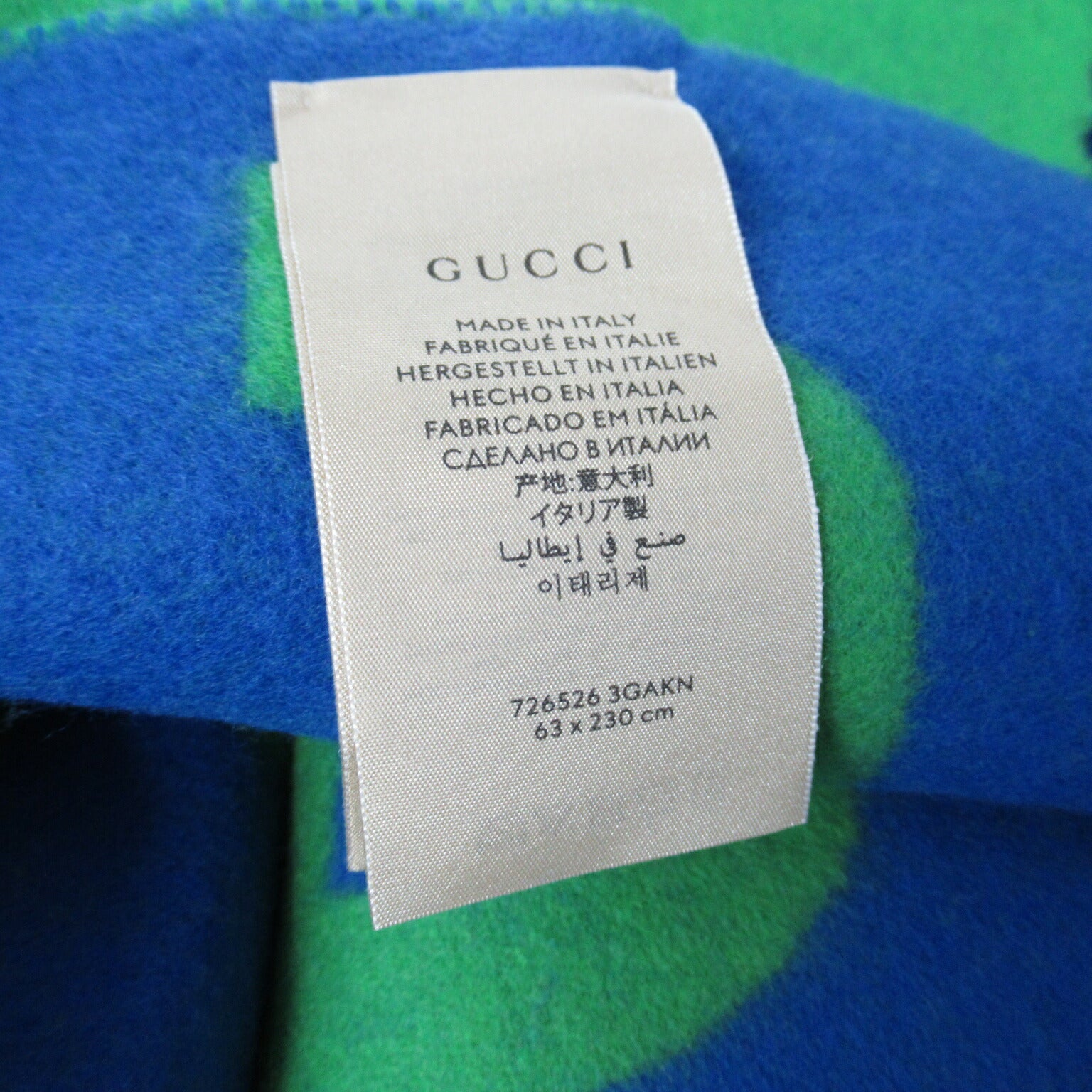 Gucci Wool Scarf Green Unisex 7265263GAKN3468