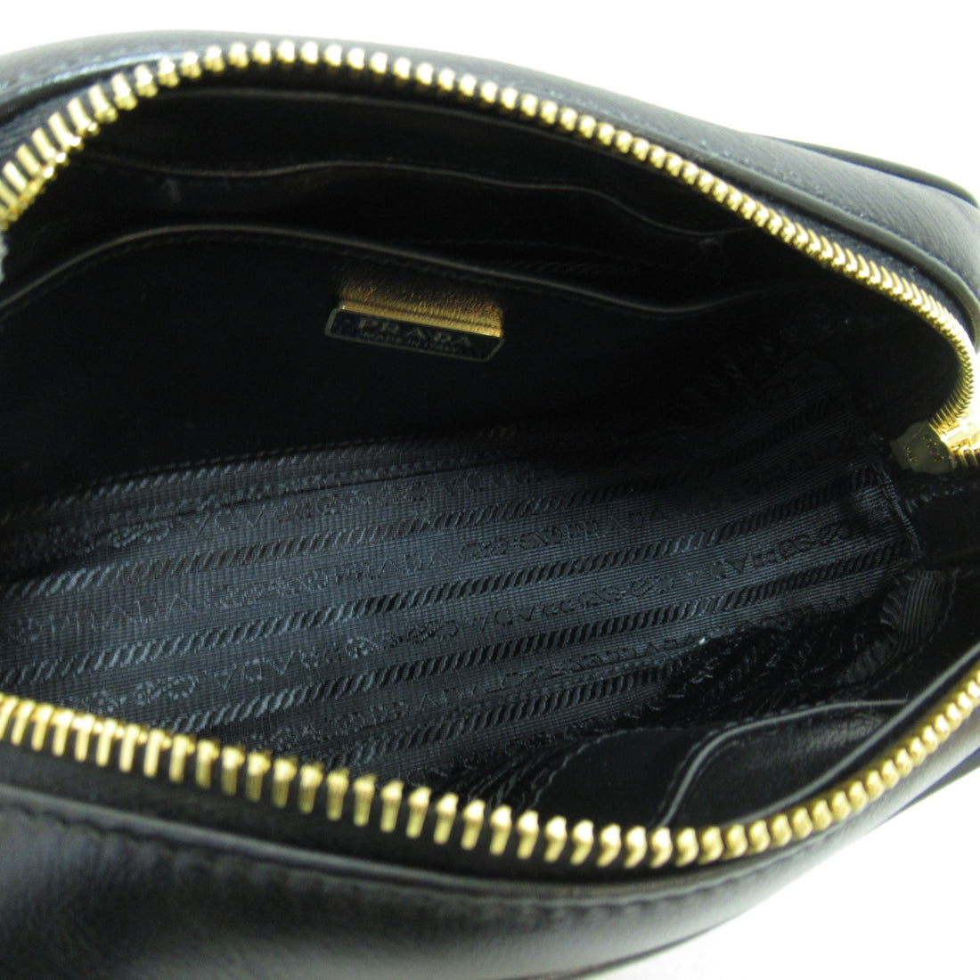 Prada Leather Shoulder Bag Black 1BH1952BYAF0632