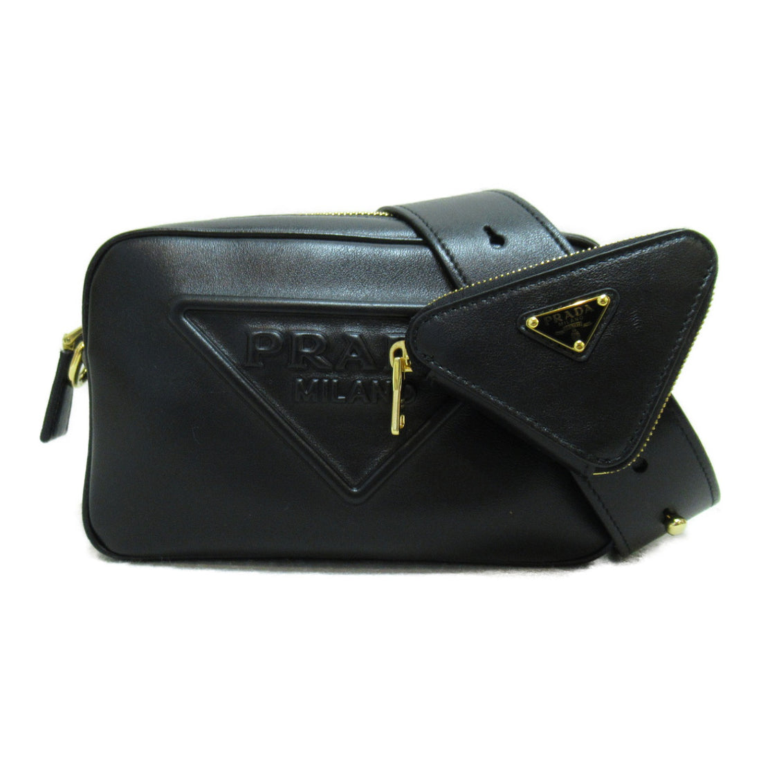 Prada Leather Shoulder Bag Black 1BH1952BYAF0632