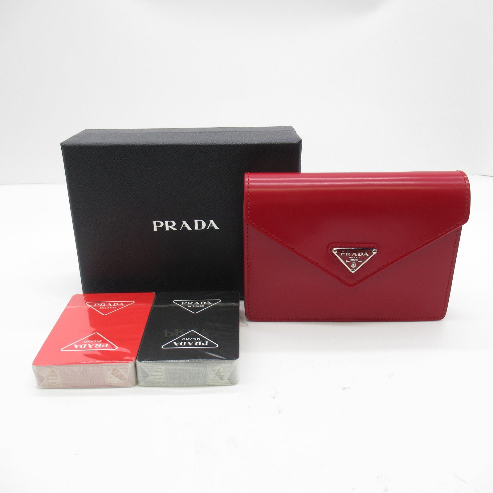 Prada Leather Playing Cards Pouch Leather Other 2SC0040DCF0D56 in Great Condition