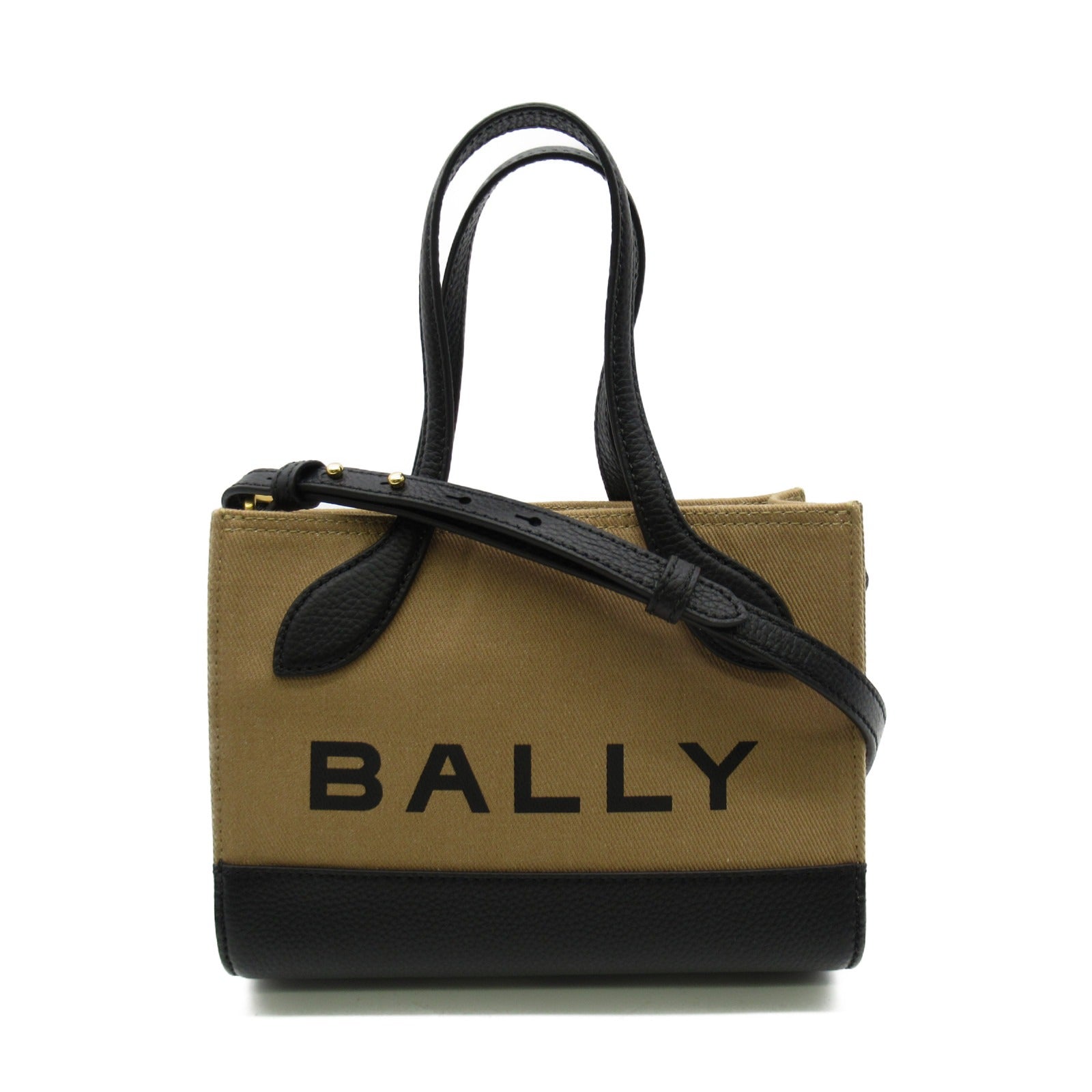 Bally Fabric Leather 2way Shoulder Bag Brown/Black