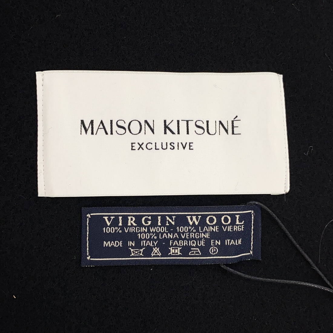 Maison Kitsune Wool Fox Patch Classic Scarf