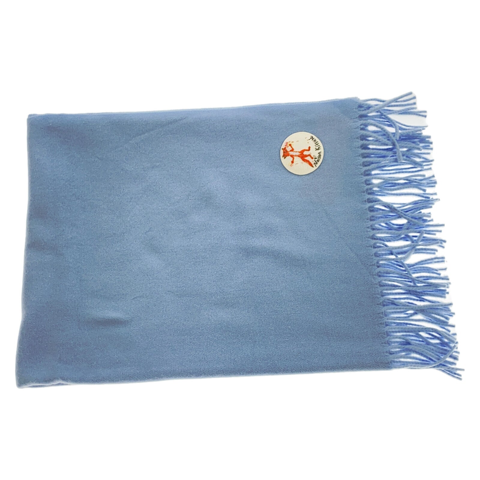 MAISON KITSUNE Wool Scarf Blue