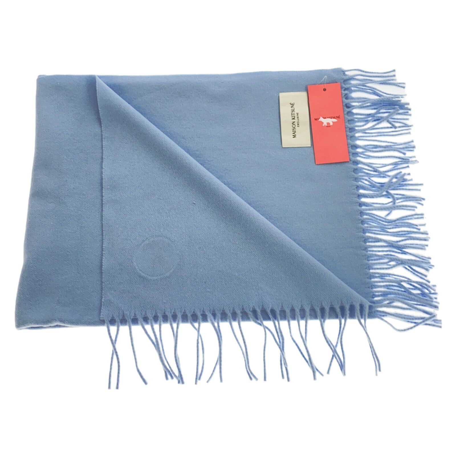 MAISON KITSUNE Wool Scarf Blue