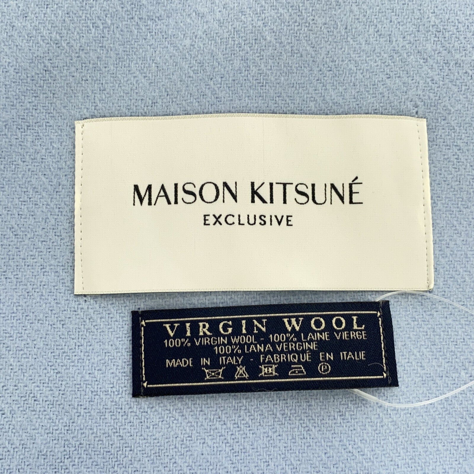 MAISON KITSUNE Wool Scarf Blue