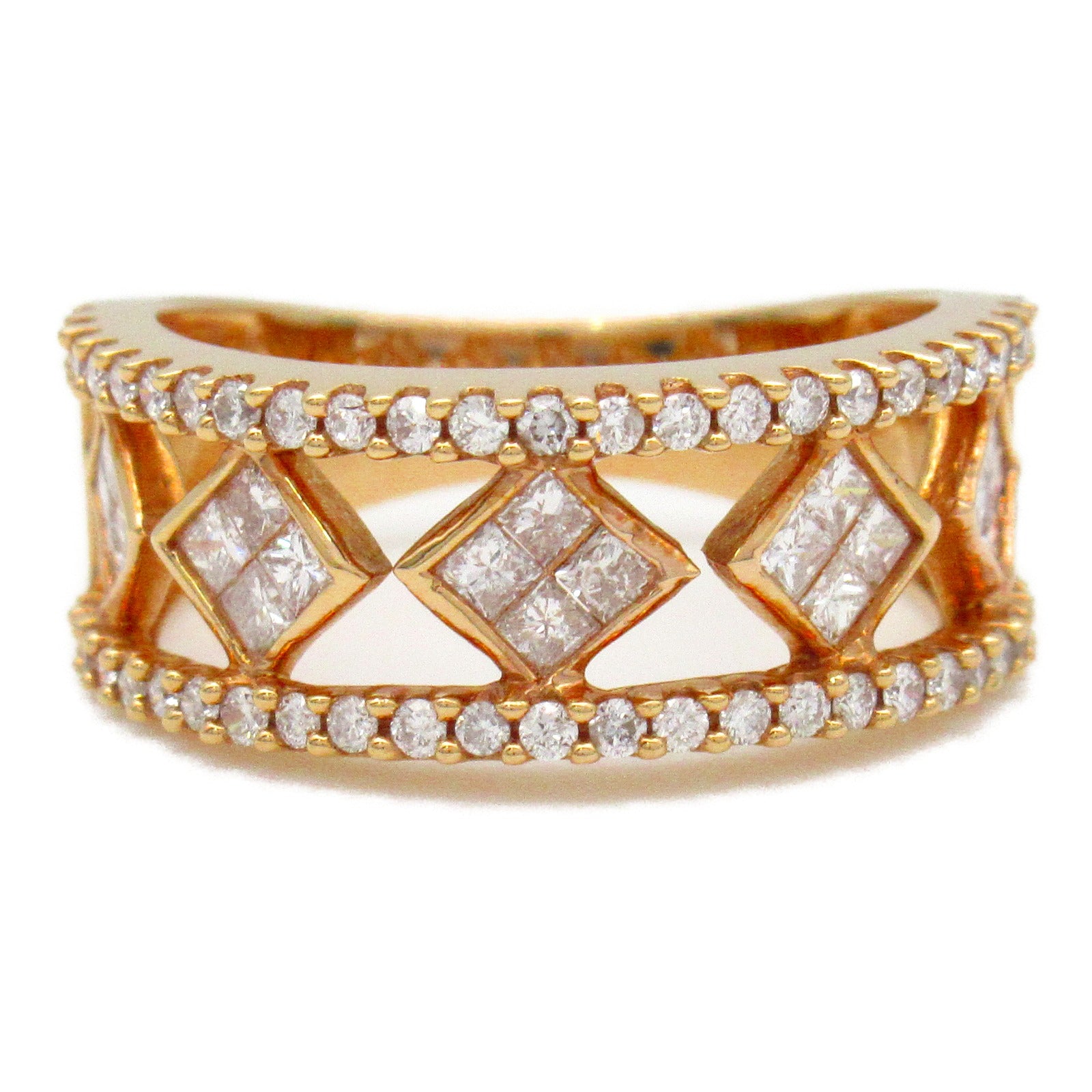 K18PG Pink Gold Diamond Ring Jewelry