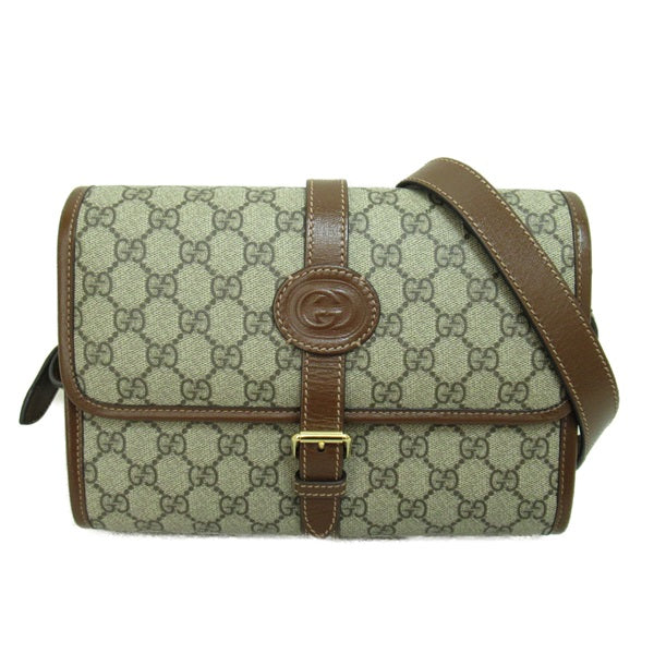 Gucci GG Supreme Interlocking G Messenger Bag  Canvas Crossbody Bag 745679 in Very Good Condition