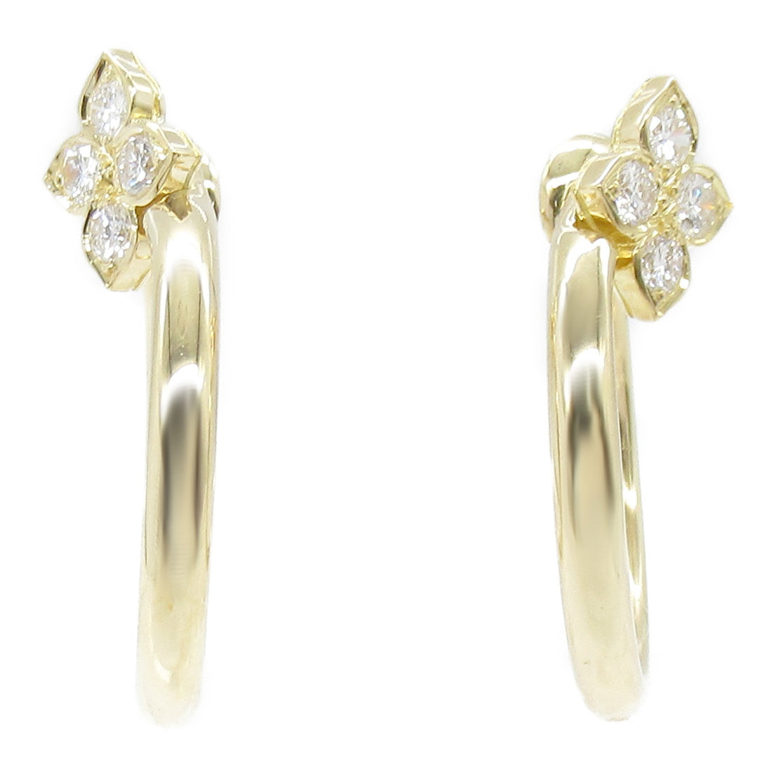 Cartier Diamond Earrings K18 Yellow Gold