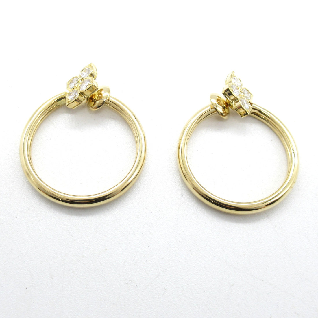 Cartier Diamond Earrings K18 Yellow Gold