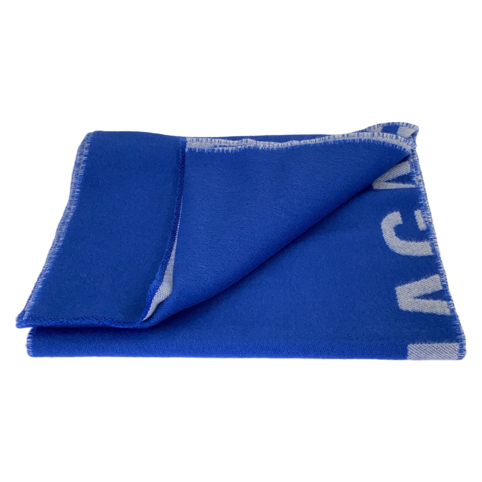 Balenciaga Wool Scarf Blue Unisex