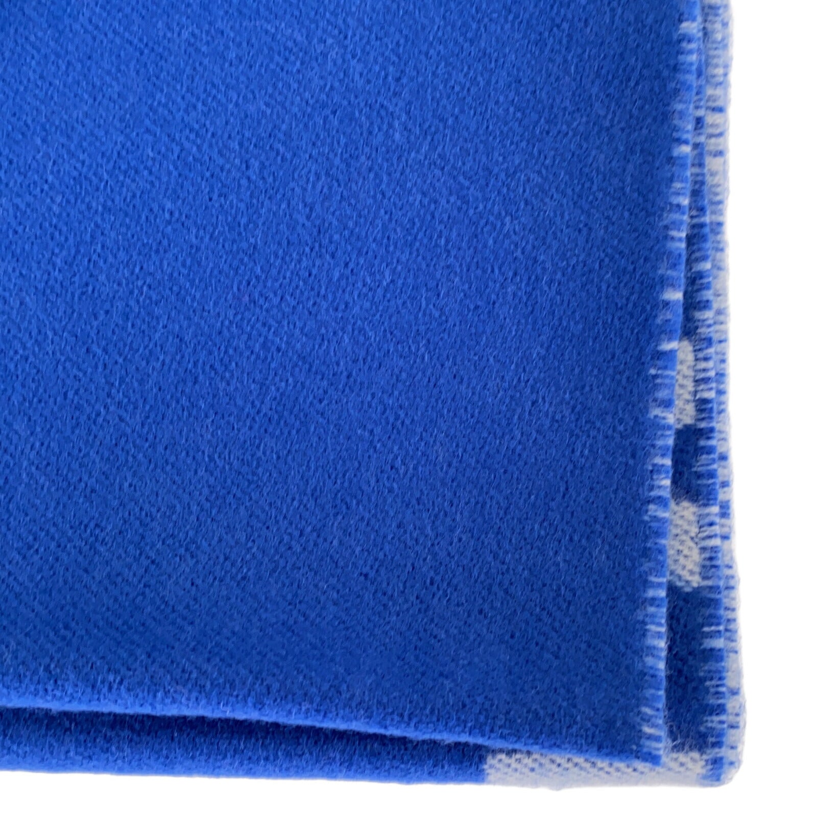 Balenciaga Wool Scarf Blue Unisex