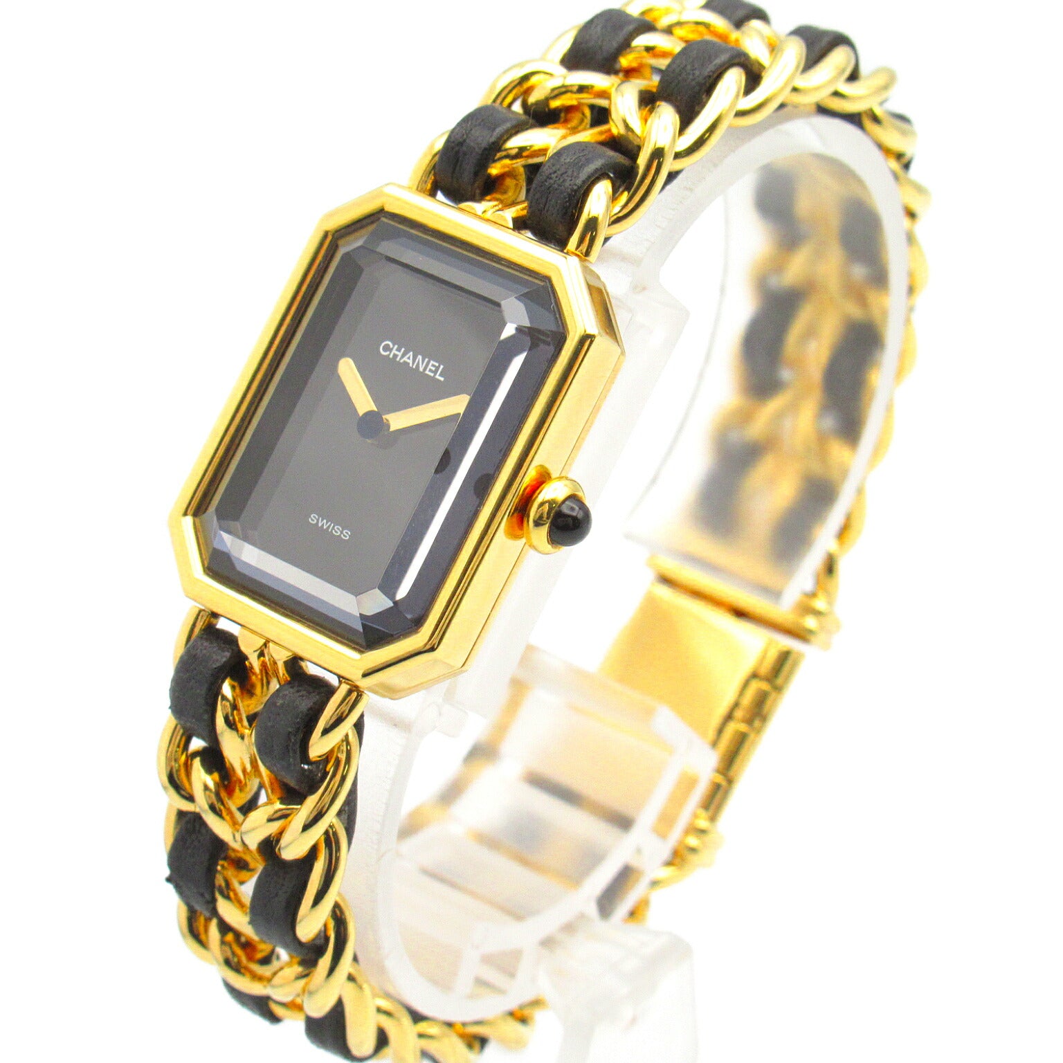 Chanel Premiere L Watch Gold Plated Leather H0001