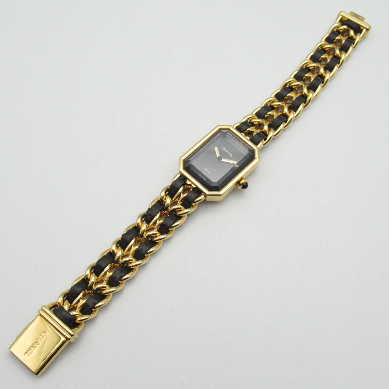 Chanel Premiere L Watch Gold Plated Leather H0001