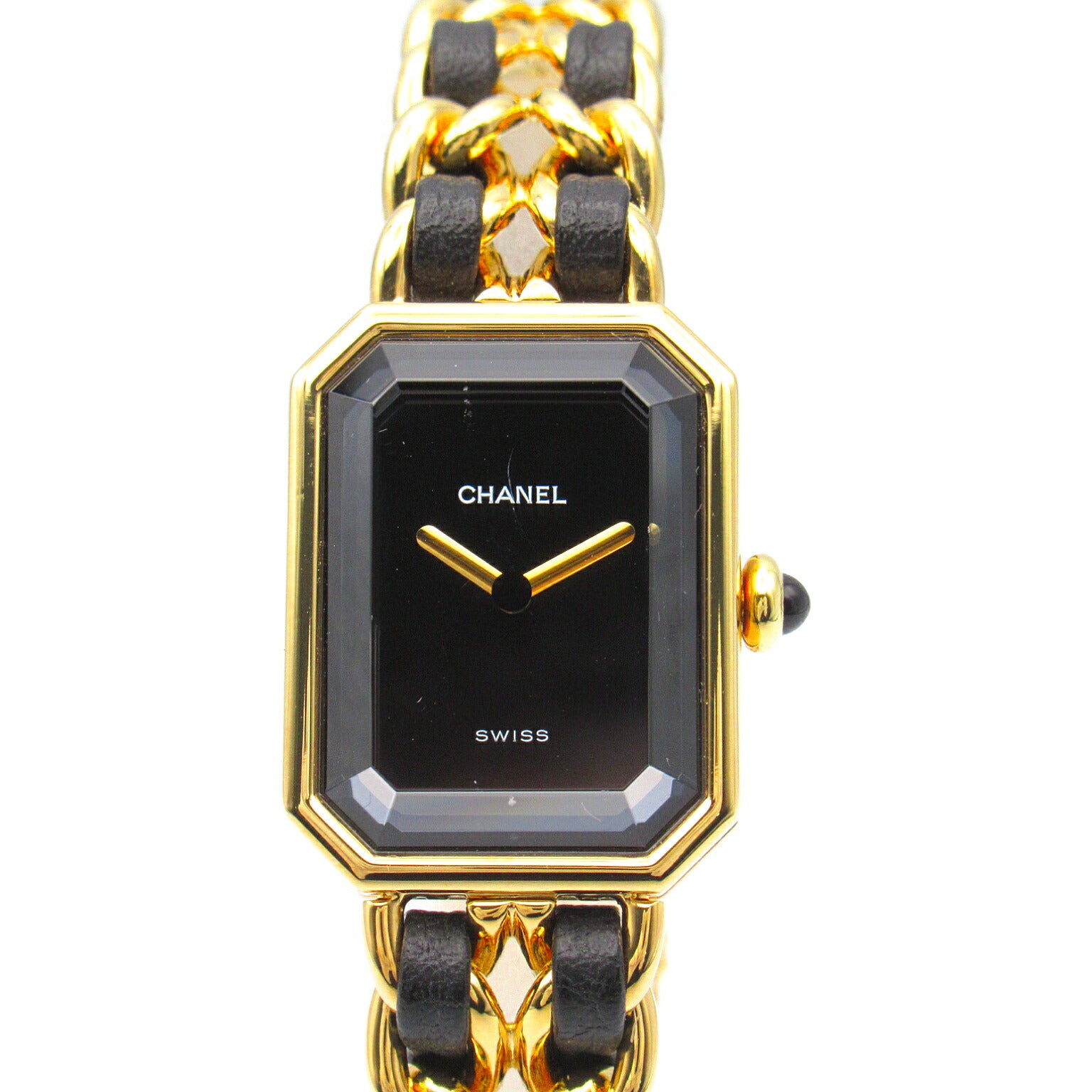 Chanel Premiere L Watch Gold Plated Leather H0001