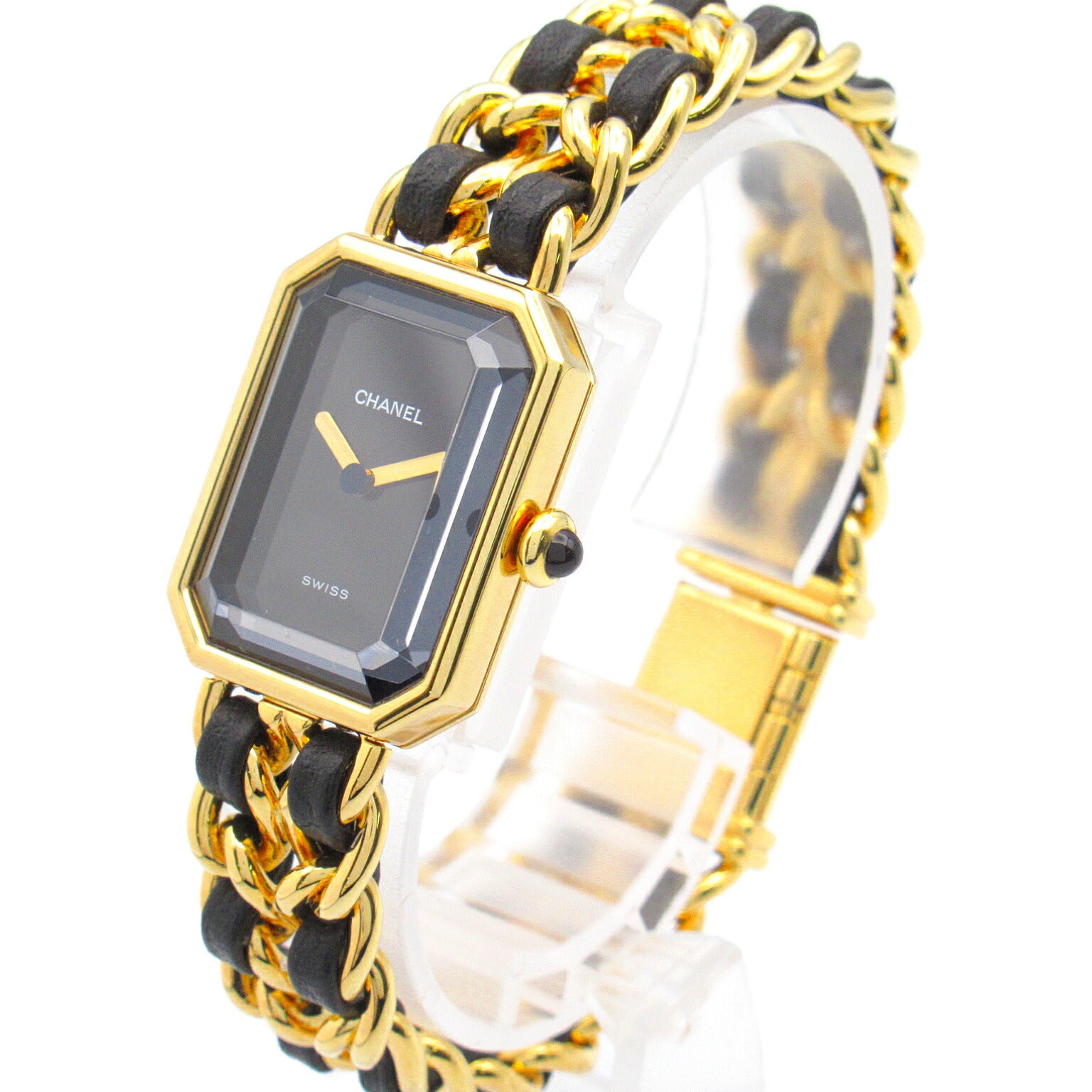 Chanel Premiere L Watch Gold Plated Leather H0001