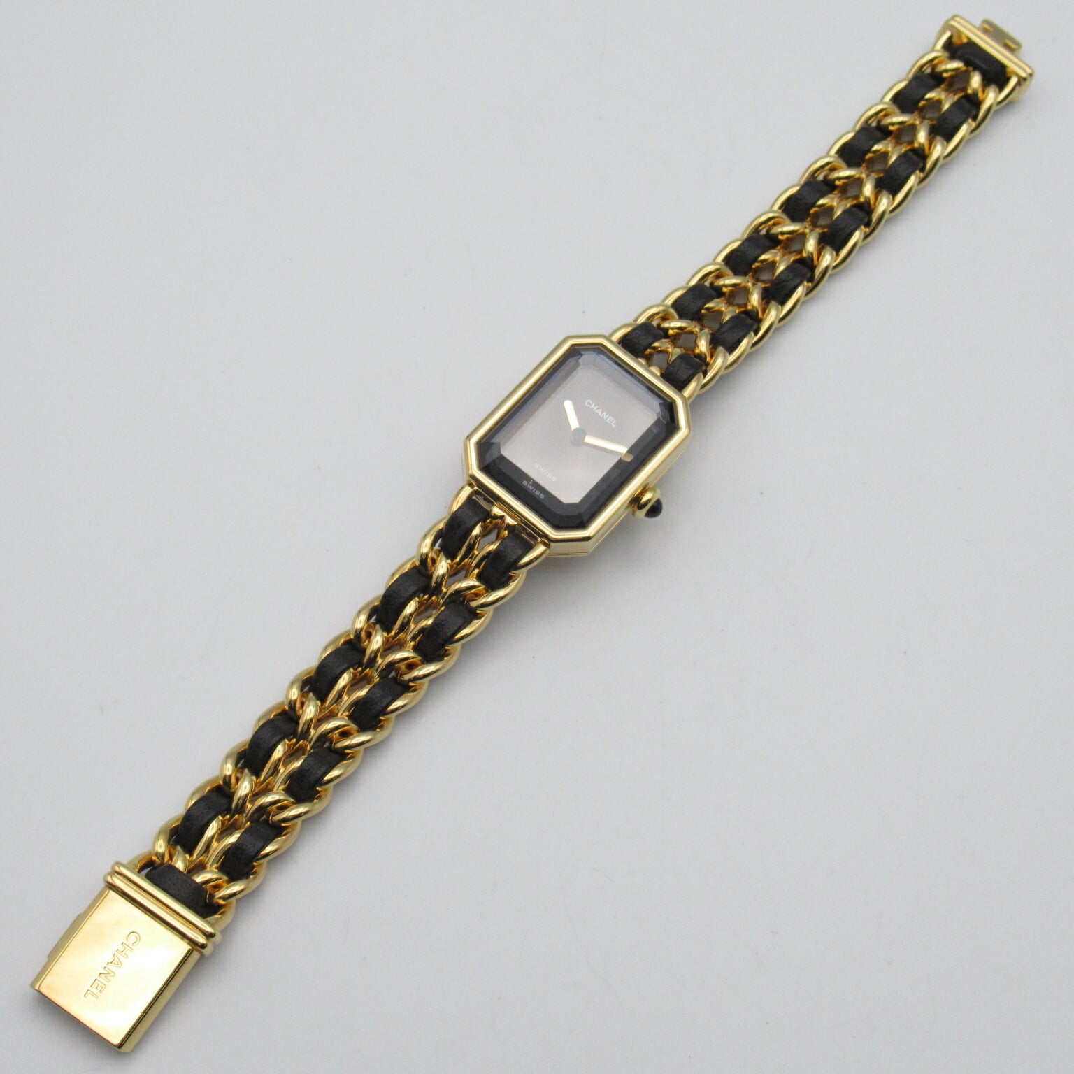 Chanel Premiere L Watch Gold Plated Leather H0001