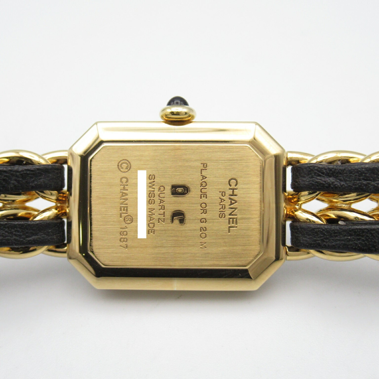 Chanel Premiere L Watch Gold Plated Leather H0001