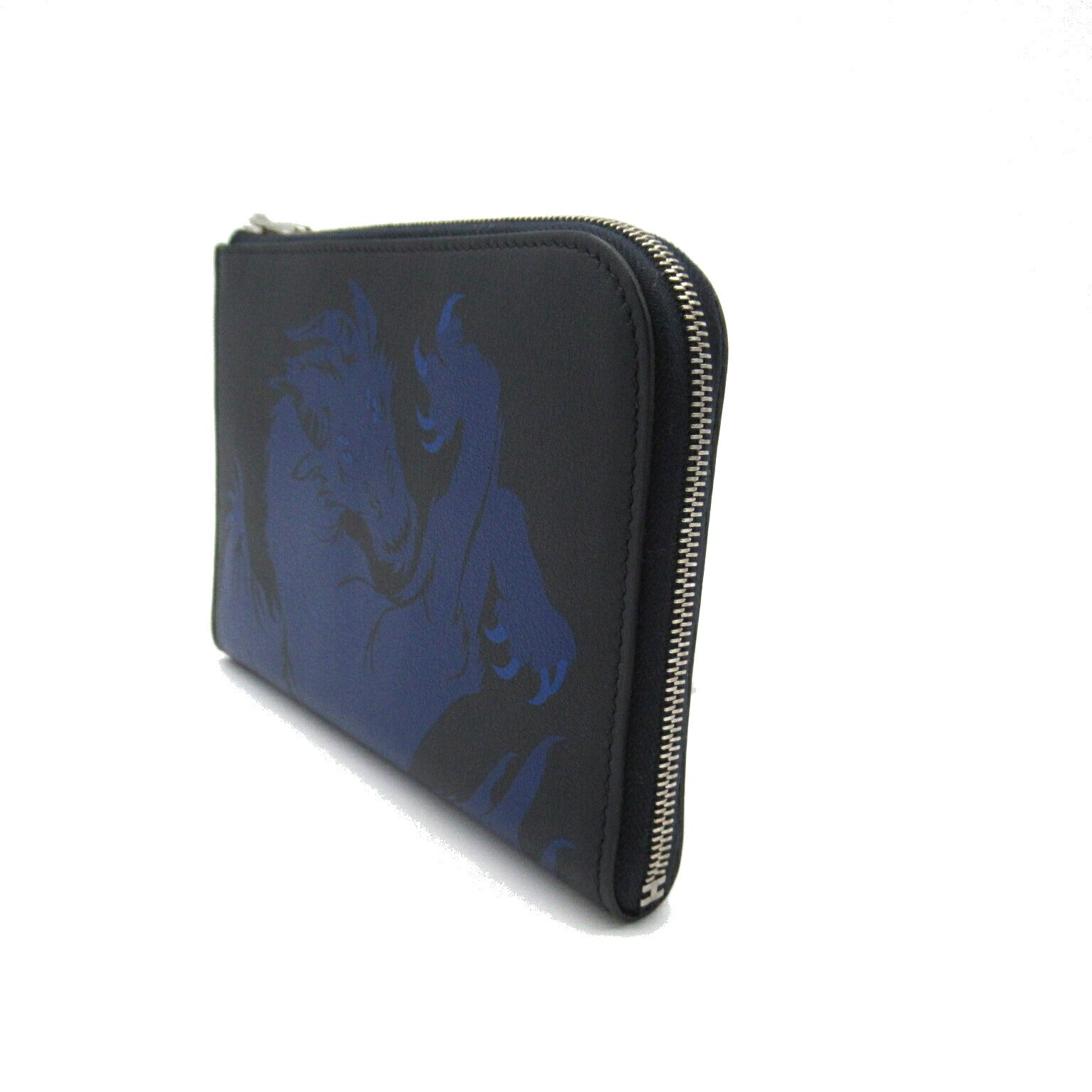 Hermes Remix Duo Leather Wallet Navy