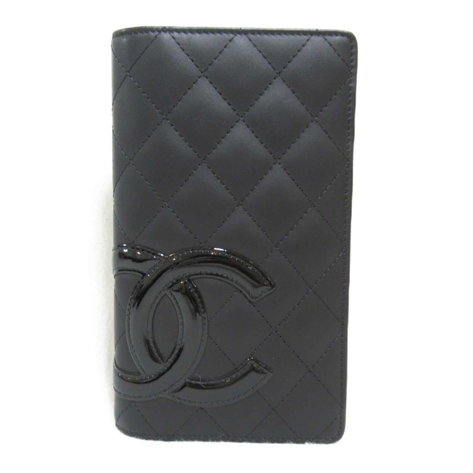 Chanel Cambon Black Leather Long Wallet