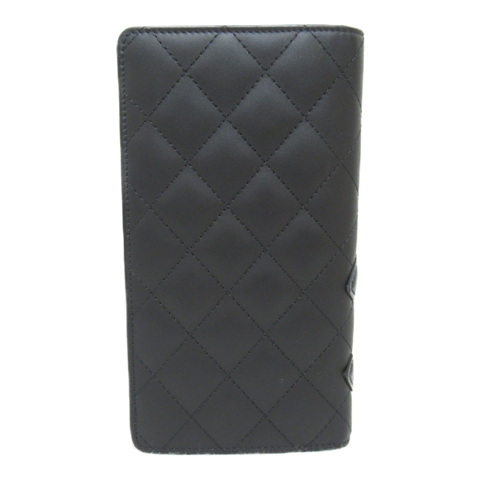 Chanel Cambon Black Leather Long Wallet